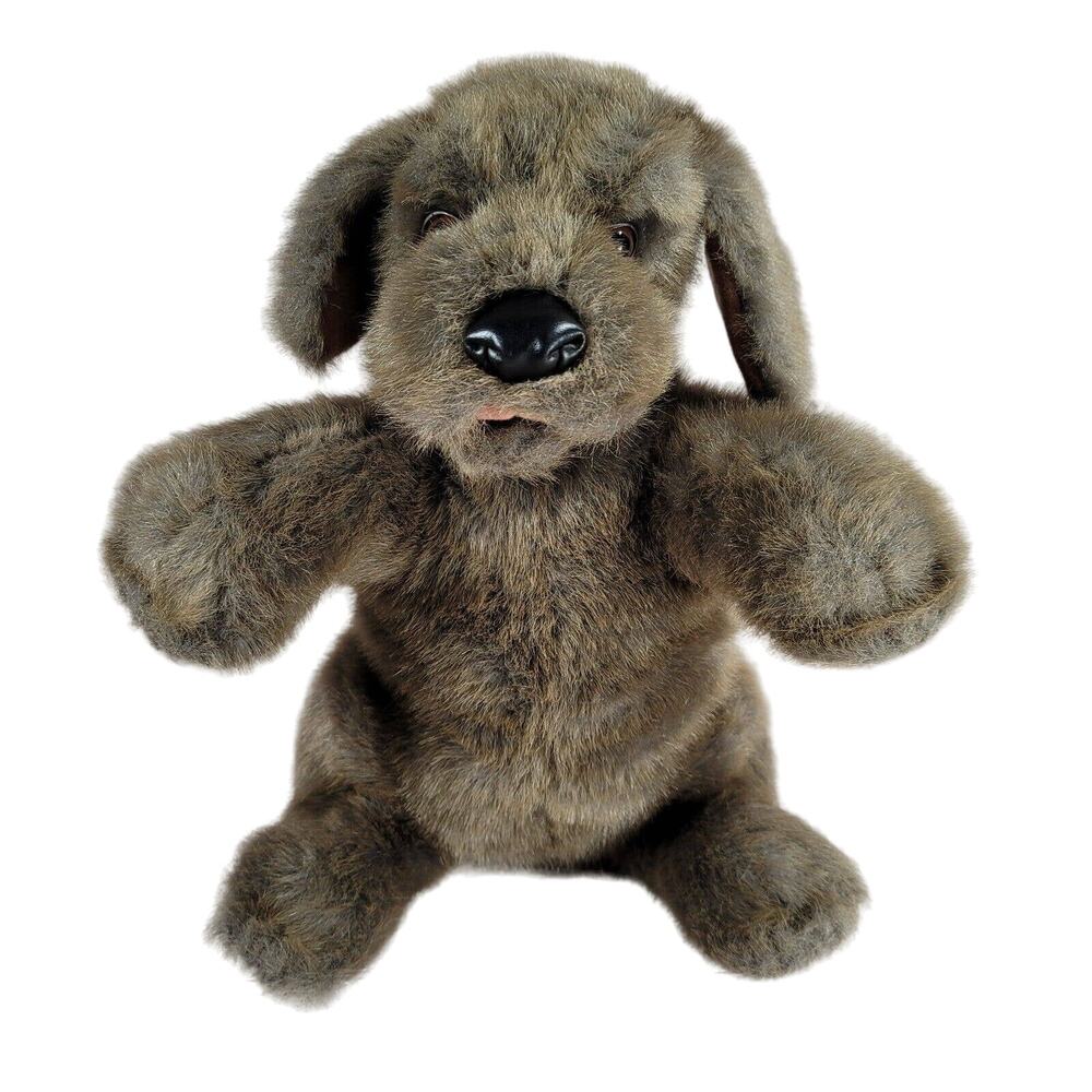 Folkmanis Puppy Dog Ventriloquist Plush Hand Puppet Sitting Begging Pretend Play